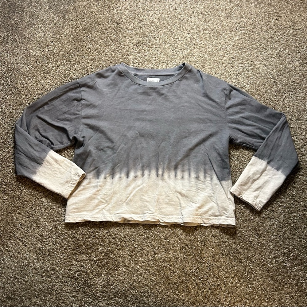 LAST CHANCE — Isa & Ella Gray and White Long Sleeve Tee